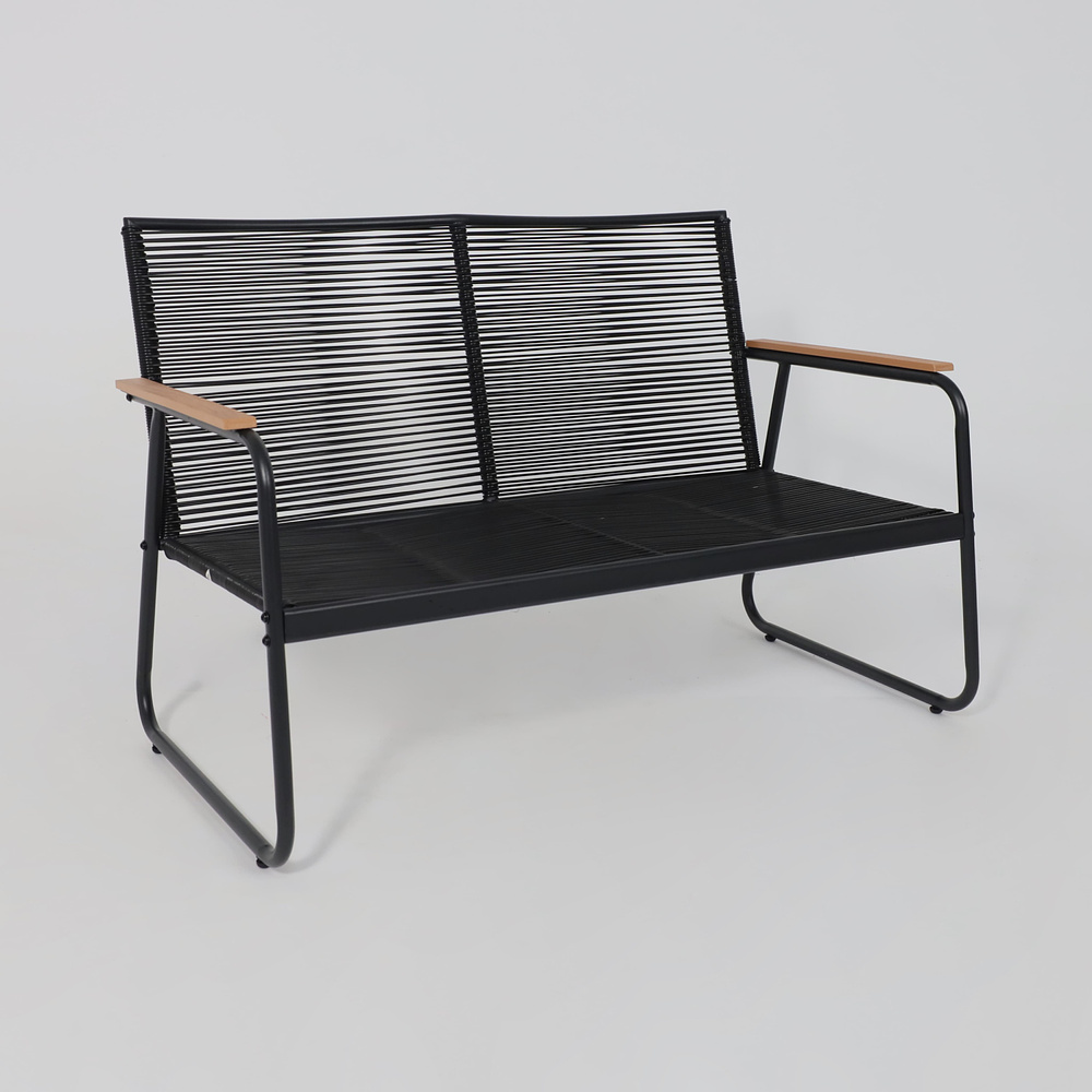 Комплект мебели садовой AksHome GARDENIA (кресло  2 шт, диван 1 шт, стол 1 шт), черный - 27