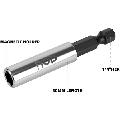 Держатель бит (насадок) Deli YS EDL106002, магнитный, 60мм, 1/4" - 9