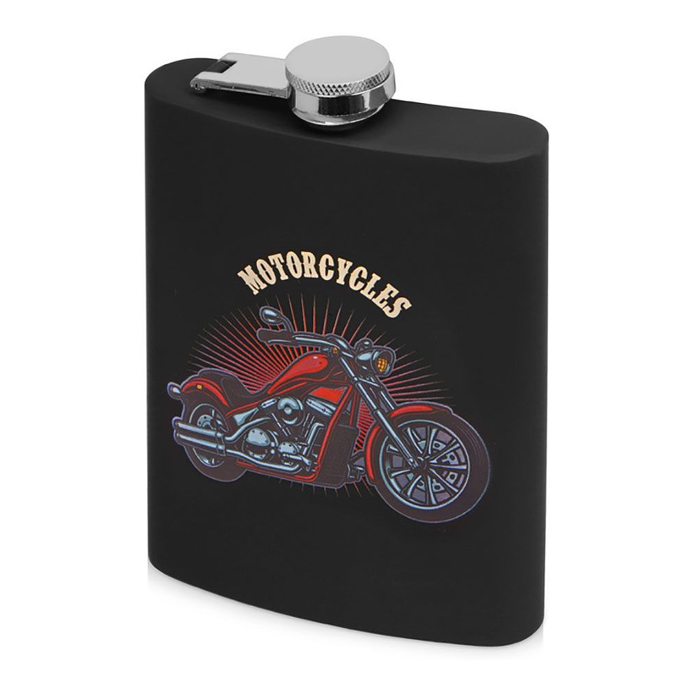 Фляжка "Remarque", металл, 240 мл, черный, серебристый - 4