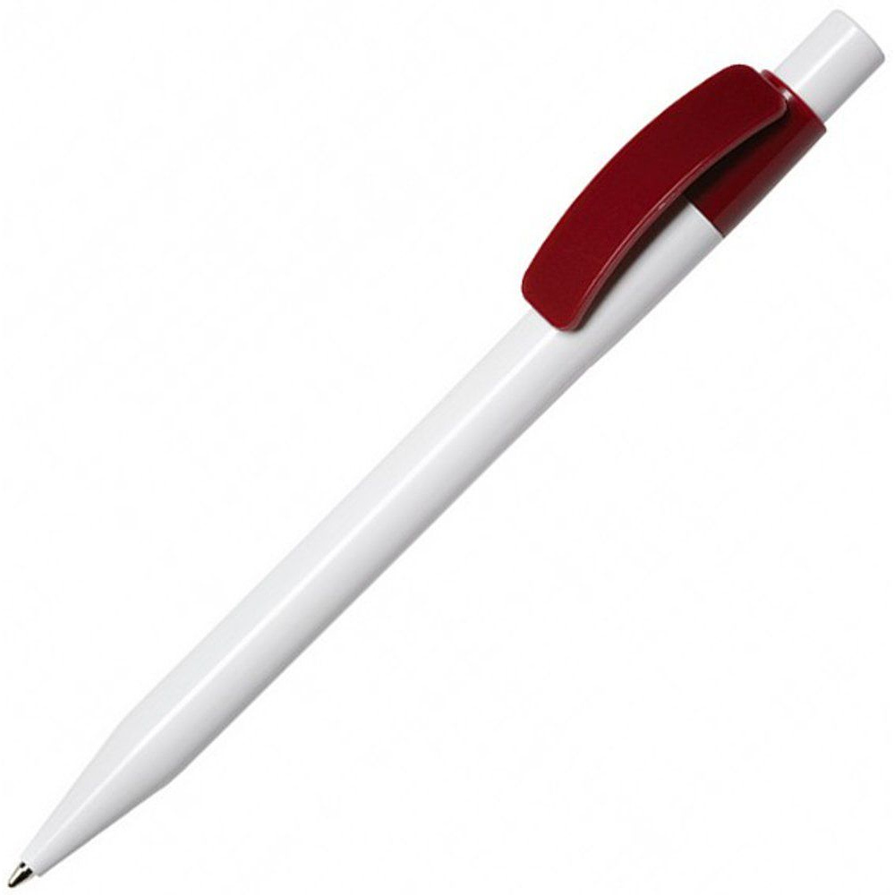 Ручка шариковая автоматическая "Pixel PX B", 1.0 мм, белый, бордовый, стерж. синий