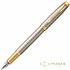 Ручка перьевая "Parker IM Warm Silver GT", F, серебристый, золотистый, патрон синий