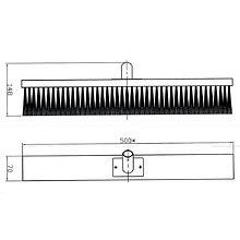 Щетка-швабра для пола бытовая деревянная 50x7x14.8 см