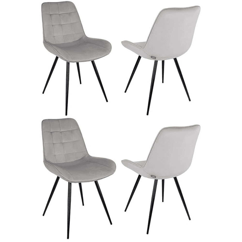 Стул Бюрократ "CH-K2_4", ткань, светло-серый, металл, комплект 4 штуки