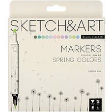 Набор двусторонних маркеров для скетчинга "Sketch&Art. Весенний пейзаж"