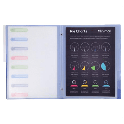 Папка на резинках "Opak", 10 мм, пластик, ассорти - 6