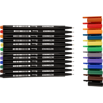 Ручка капиллярная "Sketchmarker Artist fine pen Main", 12 шт - 15