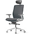 Кресло для руководителя BESTUHL "J15", сетка, пластик, темно-серый