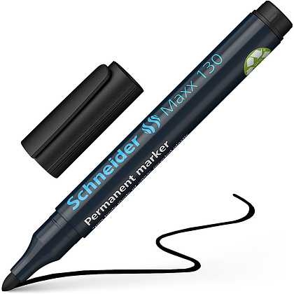 Маркер перманентный "Schneider Maxx 130", черный - 2