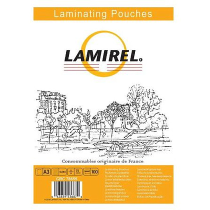 Пленка для ламинирования "Lamirel", A3, 75 мкм, глянцевая
