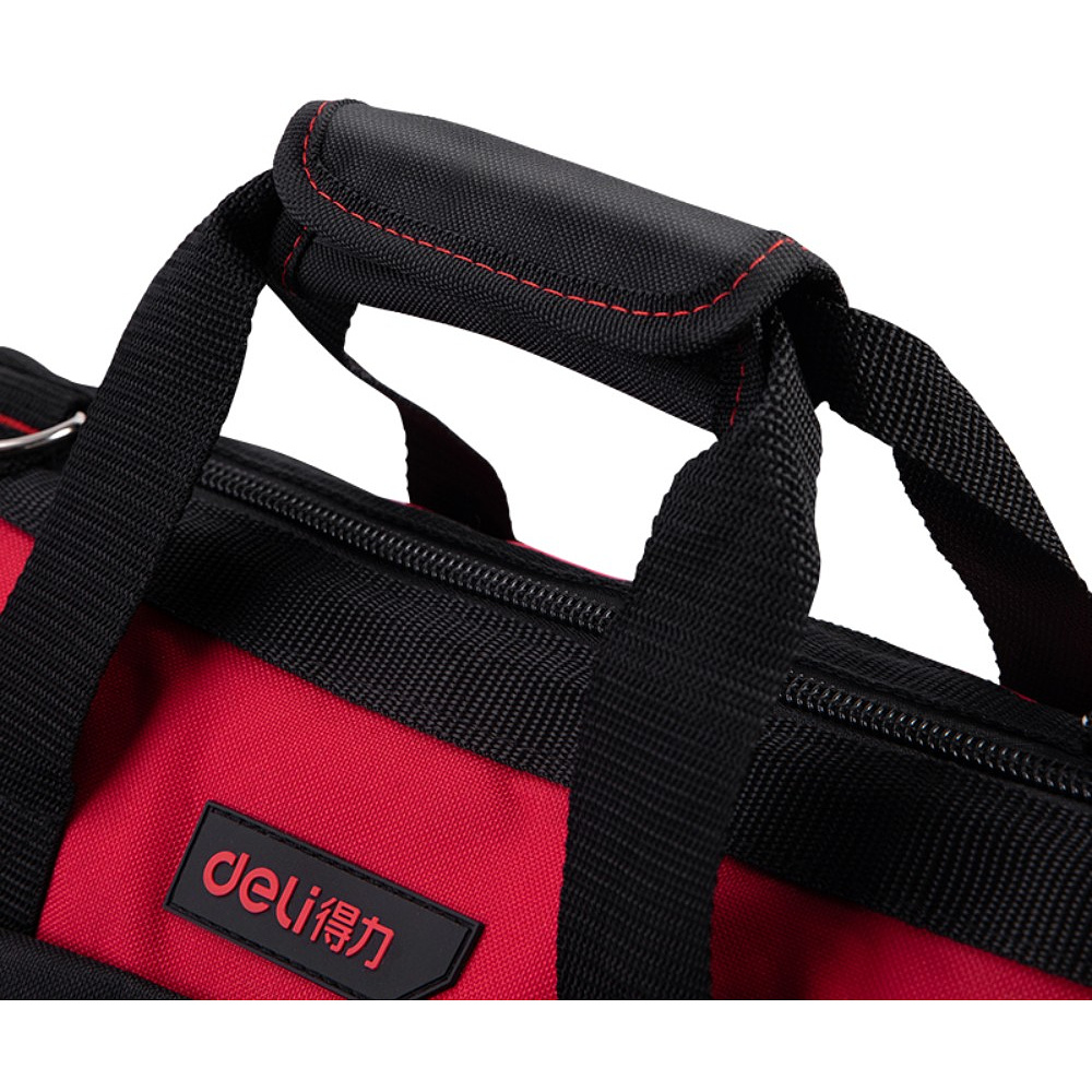 Сумка для инструментов Deli RS DL5862, 400х180х280 мм, ткань Oxford, черный, красный - 2
