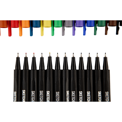 Ручка капиллярная "Sketchmarker Artist fine pen Main", 12 шт - 2