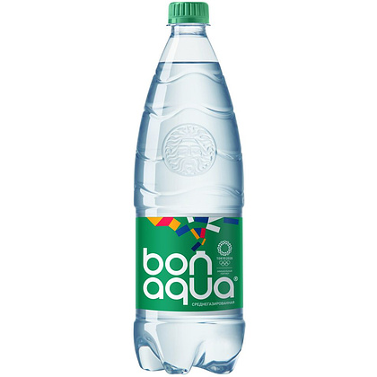 Вода питьевая среднегазированная "Bonaqua", 1 л