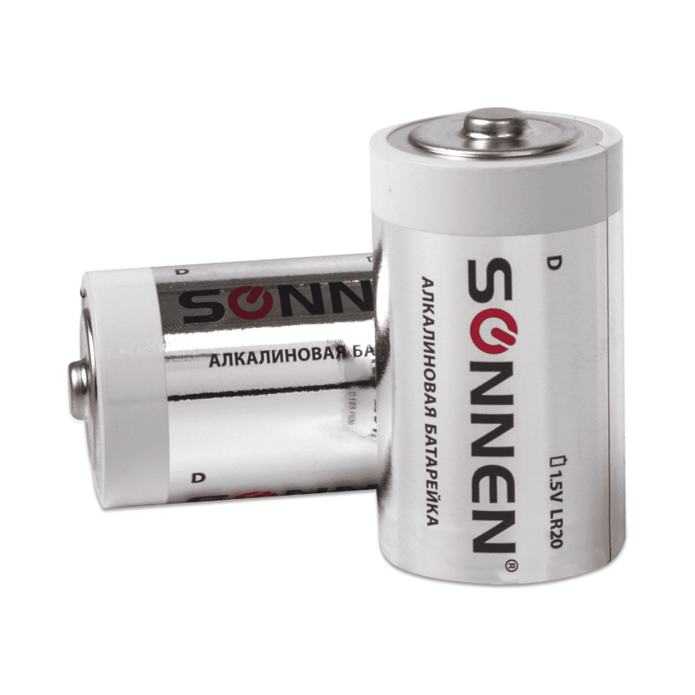 Батарейки алкалиновые Sonnen "LR20/D", 2 шт - 2