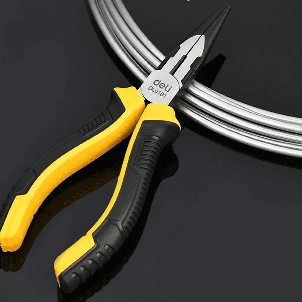Длинногубцы Deli YS EDL0101, 160 мм, 2-х компонентные рукоятки - 3