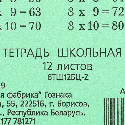 Тетрадь, A5, 12 листов, косая линейка, зеленый - 3