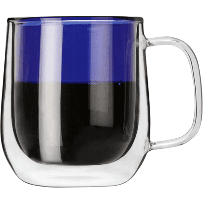 Кружка стеклянная "Ubud", 250 мл, синий, прозрачный - 2