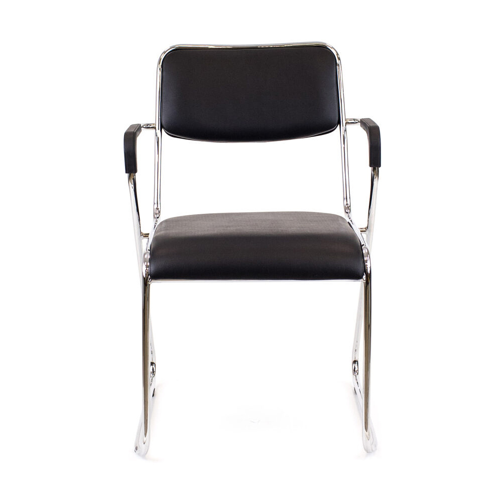 Стул для посетителей EVERPROF "Fix Plus", кожзам, металл, черный - 2