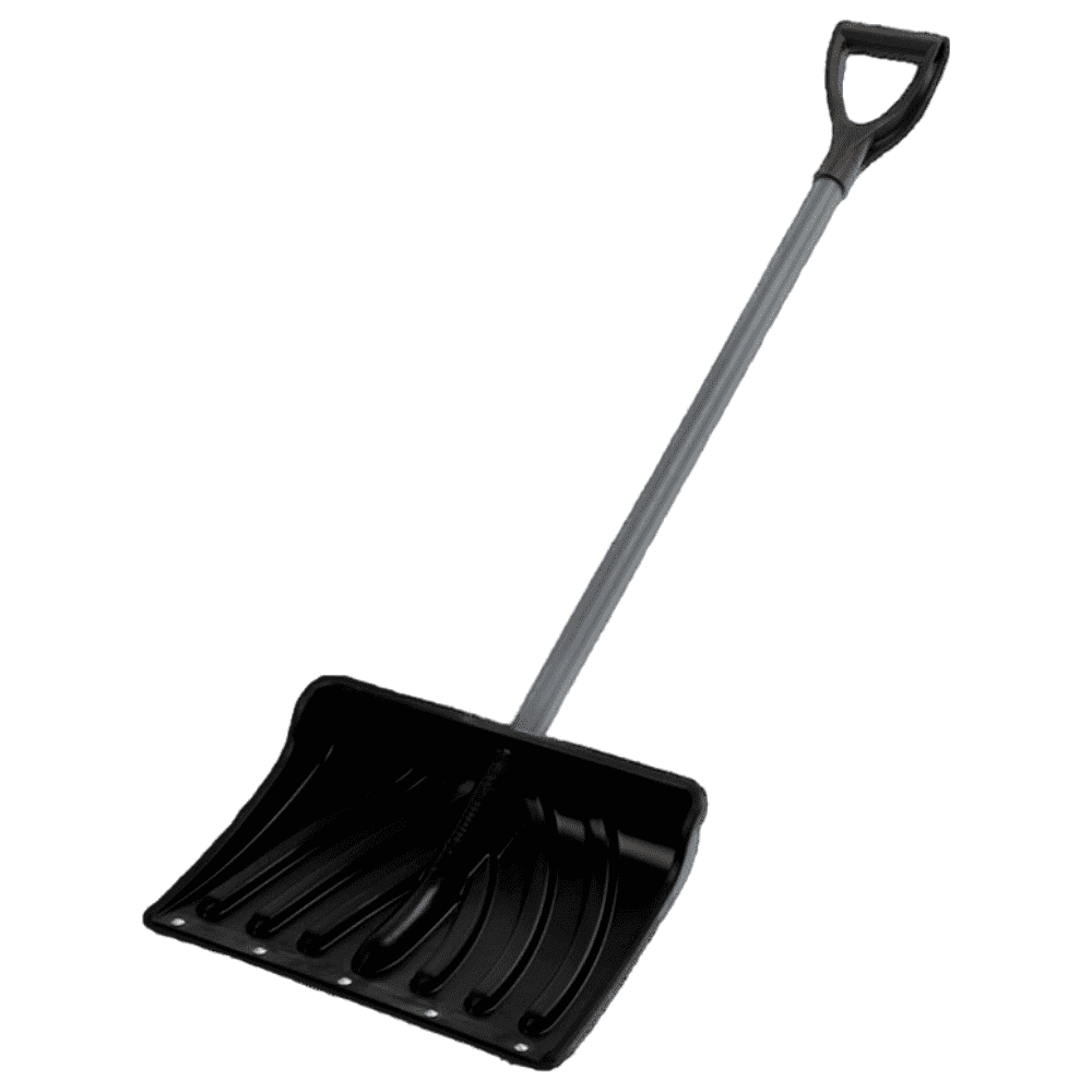 Лопата снеговая пластмассовая "Крепышок", 335х500 мм, алюмин. черенок 