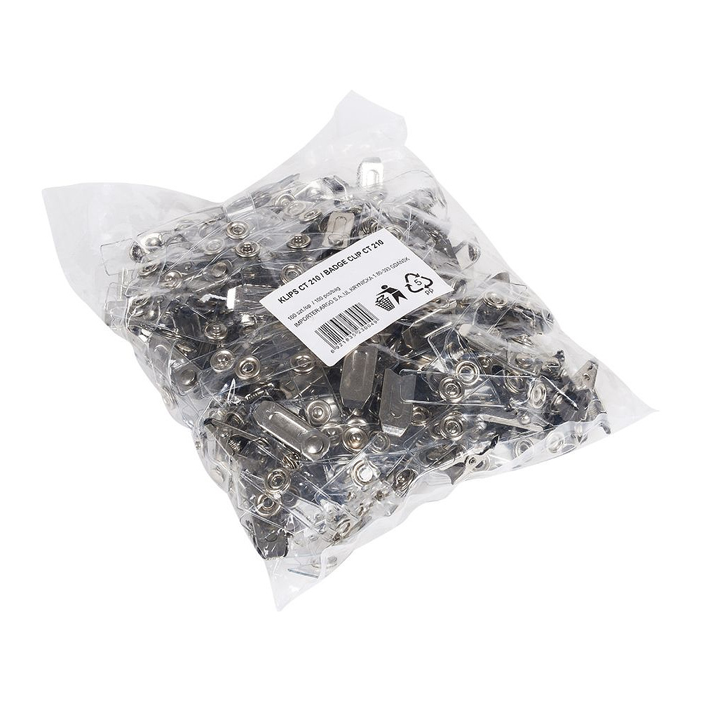 Клипсы для бейджа на ремешке Argo "CT210", прозрачный - 2