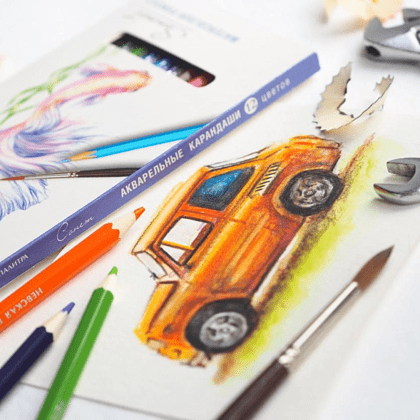 Карандаши акварельные "Сонет", 12 цветов - 3