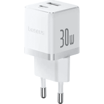 Сетевое зарядное устройство Baseus Palm C+U 30W EU, P1011160A213-01, белый  - 6