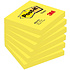 Бумага для заметок на клейкой основе "Post-it Notes", 76x76 мм, 100 листов, желтый неон