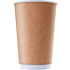 Стакан картонный, 400 мл, 25 шт/упак, крафт