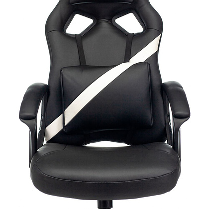 Кресло игровое "Zombie DRIVER", экокожа, пластик, черный, белый - 5