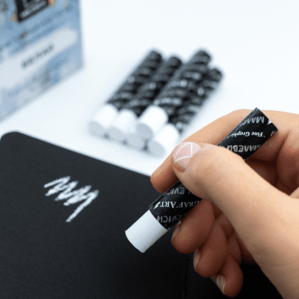 Пастель масляная "Малевичъ" профессиональная, белая, 6 шт. - 6