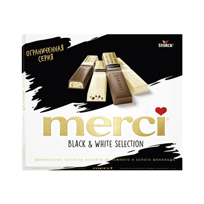 Конфеты ассорти "Merci Black&White Selection", 240 г