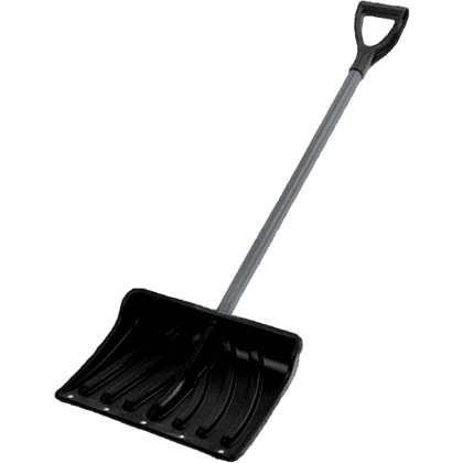 Лопата снеговая пластмассовая "Крепышок", 335х500 мм, алюмин. черенок 