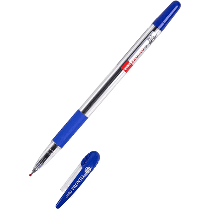Ручка шариковая "Pronto", 0.5 мм, прозрачный, стерж. синий - 3