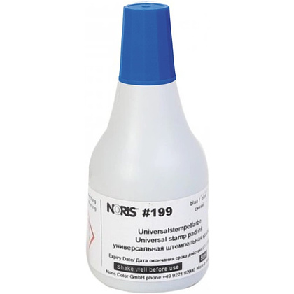 Быстросохнущая универсальная штемпельная краска "Noris" 50 мл, 199, синий