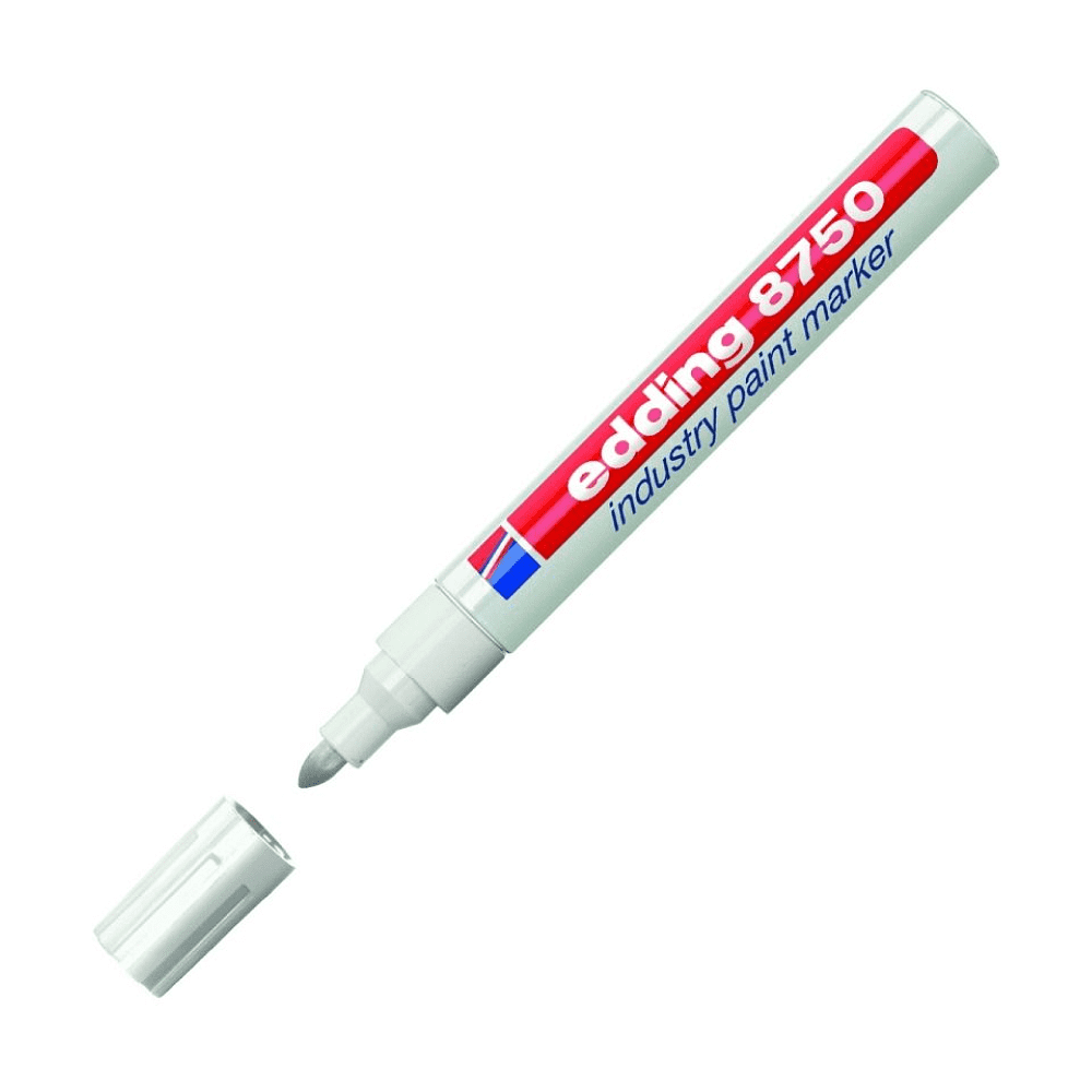 Маркер перманентный на нитрокраске Edding "8750", белый