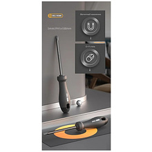 Отвертка Deli HS EHT1055, PH2х180 мм, Soft Touch, черный