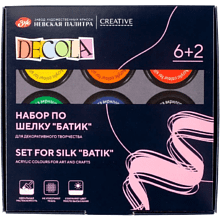 Краска акриловая по шелку "Декола батик", набор 6 цветов
