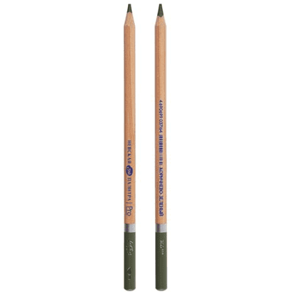 Карандаш акварельный "Белые ночи", 766, коричнево-зеленый