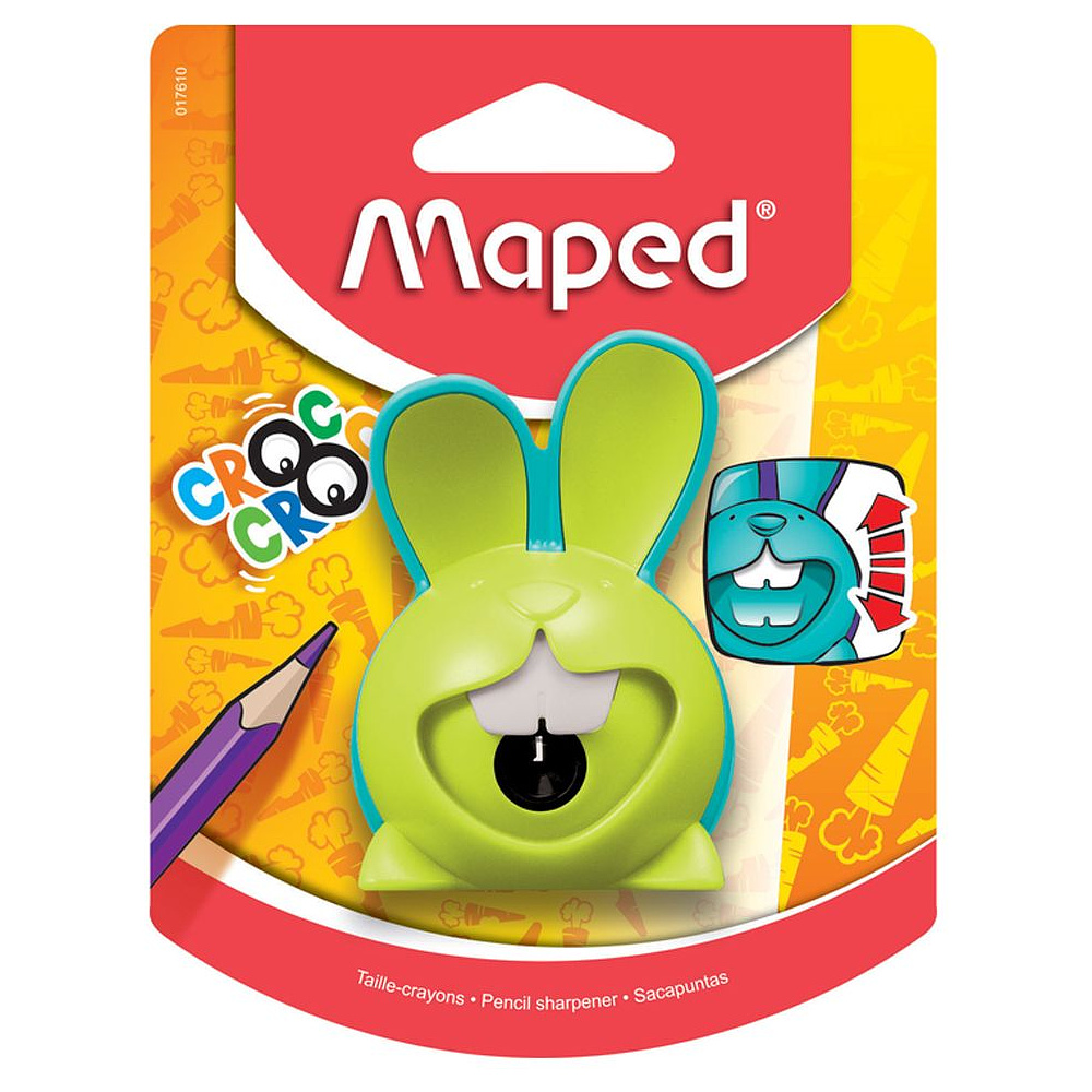 Точилка Maped "Croc Croc Innovation", 1 отверстие, ассорти, блистер - 2
