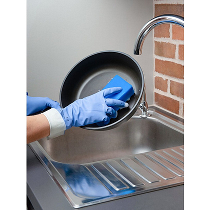 Губка хозяйственная для уборки помещений HQ Profiline, 14х6,3х4,5 см, 1 шт/упак, синий - 11