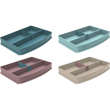 Подставка для канцелярских мелочей “Skandi”, 3 деления, ассорти