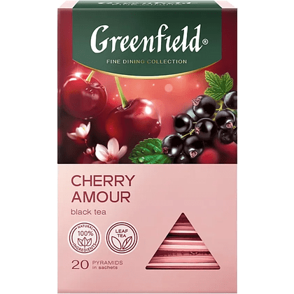 Чай "Greenfield" Cherry Amour, 20 пакетиков x 1.8 г, черный