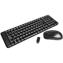 Клавиатура + мышь Logitech "MK220", беспроводная, черный