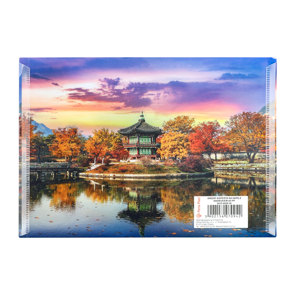 Папка-конверт на кнопке "Orient", A5, разноцветный - 2