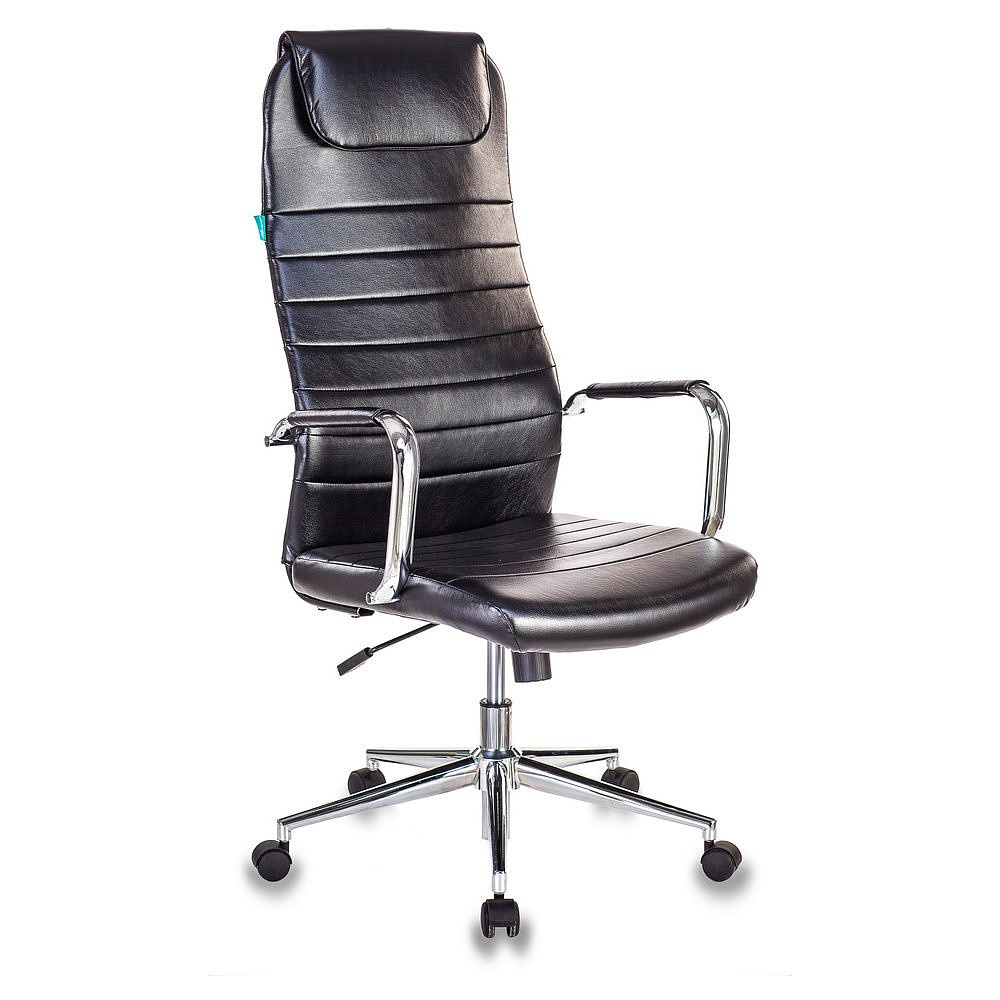 Кресло для руководителя "Бюрократ KB-9/ECO", кожзам, металл, черный