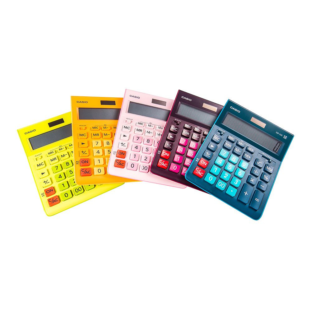 Калькулятор настольный Casio "GR-12", 12-разрядный, голубой - 3