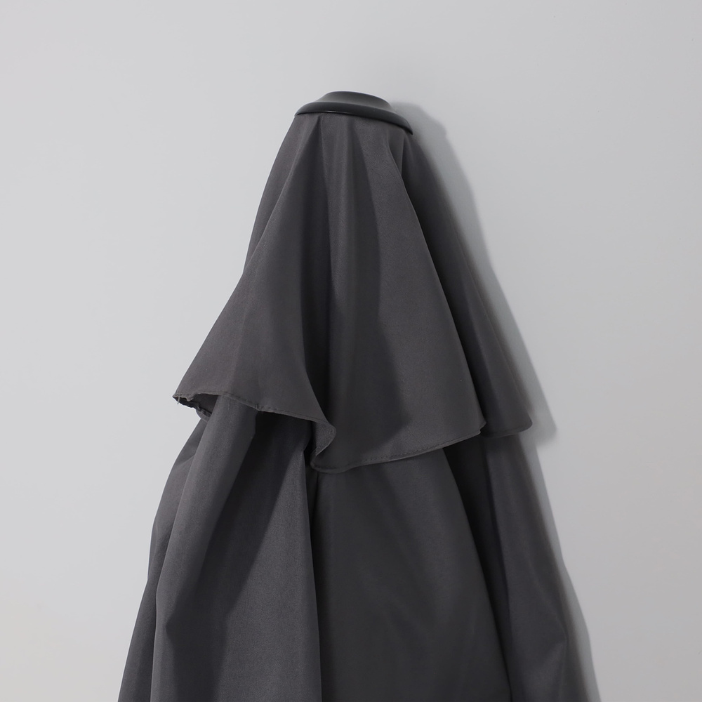 Комплект мебели садовой AksHome PICNIC (стол 1шт, 4 кресла, зонт 1шт), серый, черный - 28