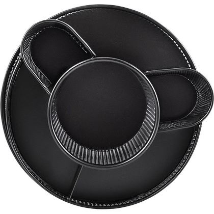 Подставка для канцелярских мелочей "Круглая", 165x165x160 мм, черный - 3