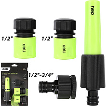 Набор соединителей-коннекторов Deli GS EDL8798, 1/2", 4 шт.