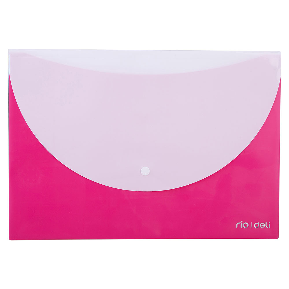 Папка-конверт на кнопке "Deli", A4, ассорти - 2