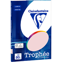 Бумага цветная "Trophée", А4, 100 листов, 80 г/м2, ассорти пастель